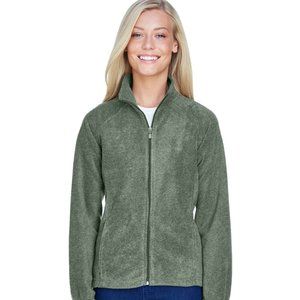 Harriton - Woman's Dill Grn full zip fleece Jacket